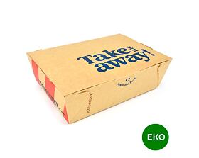 EKO menu box klasik Take me away, kraft 200 x 140 x 65 mm, 25 ks v balení