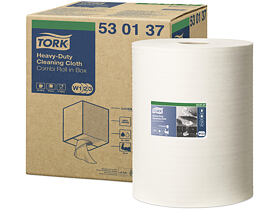 Tork Heavy - Duty čisticí utěrka, role, 1 vrstvá, 1 role = 280 utěrek, 106,4 m návin,W1/W2/W3,530137