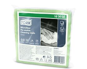 TORK utěrka z mikrovlákna, 1 balení = 6 utěrek, zelená, 183602
