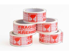 Lepící páska KŘEHKÉ - FRAGILE 50 mm x 66 m, akrylát 1 BAL = 6 ks