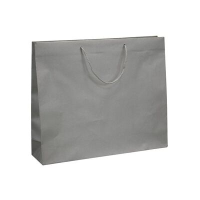 Papírová taška Silver 540x140x450 mm s pletenou šňůrkou
