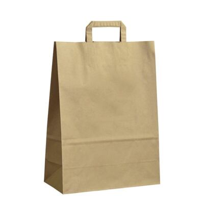 Papírová taška hnědá ExtraKRAFT 320x140x420 mm s plochým uchem