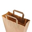 Papírová taška hnědá Takeaway 260x170x250 mm s plochým uchem